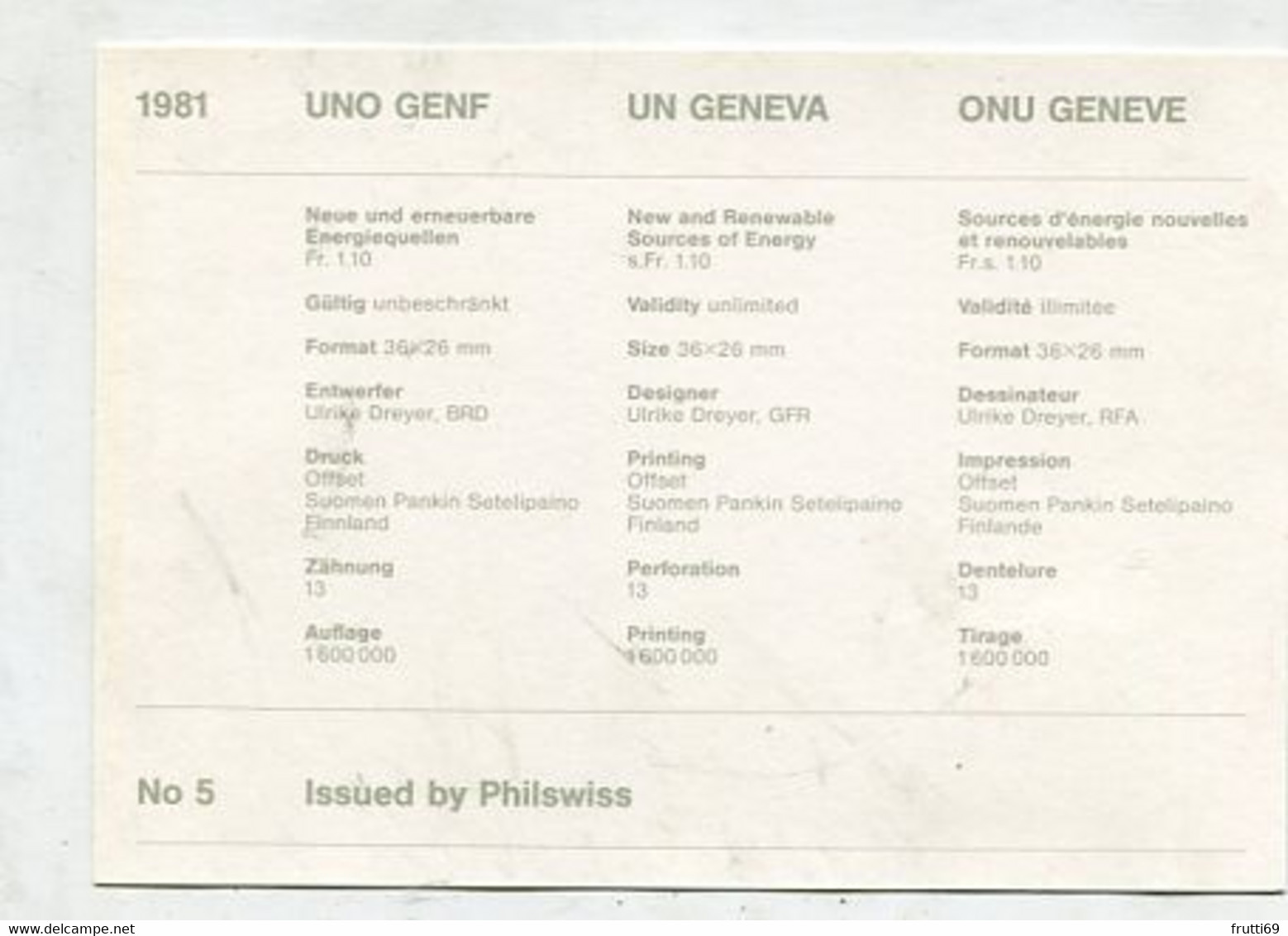 MC 076201 - UNITED NATIONS - New And Renewable Sources Of Energy - Maximum Cards