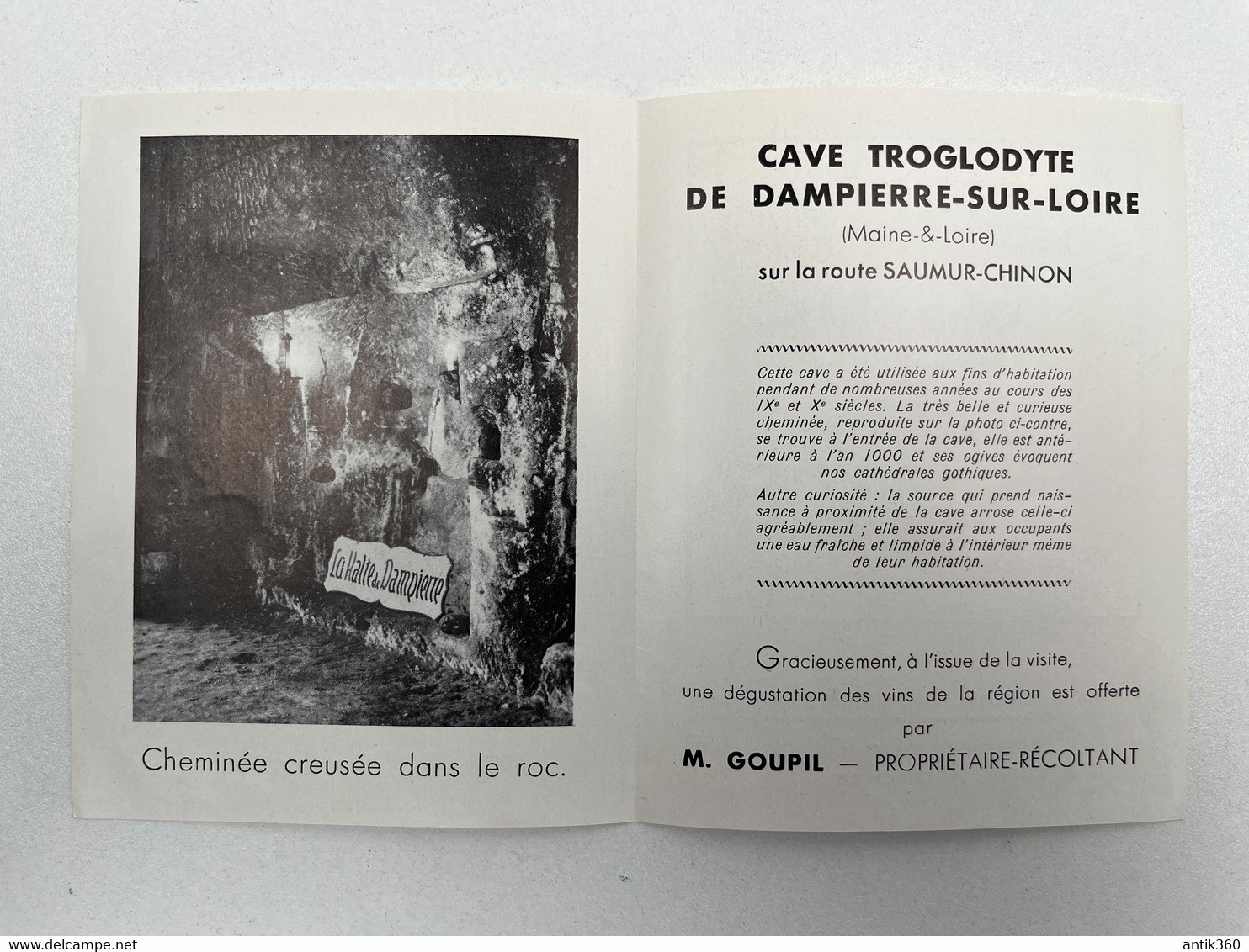 DAMPIERRE SUR LOIRE Dépliant Touristique Halte De Dampierre - Axe Saumur Chinon - Reiseprospekte