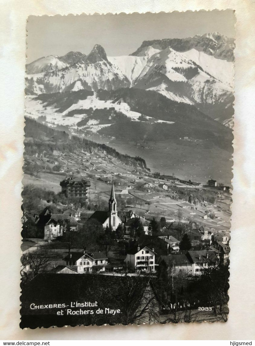 Switzerland Suisse Schweiz Chexbres Institut Institute Et Rochers De Naye Hotel Town View Mount 14627 Post Card POSTCARD - Chexbres