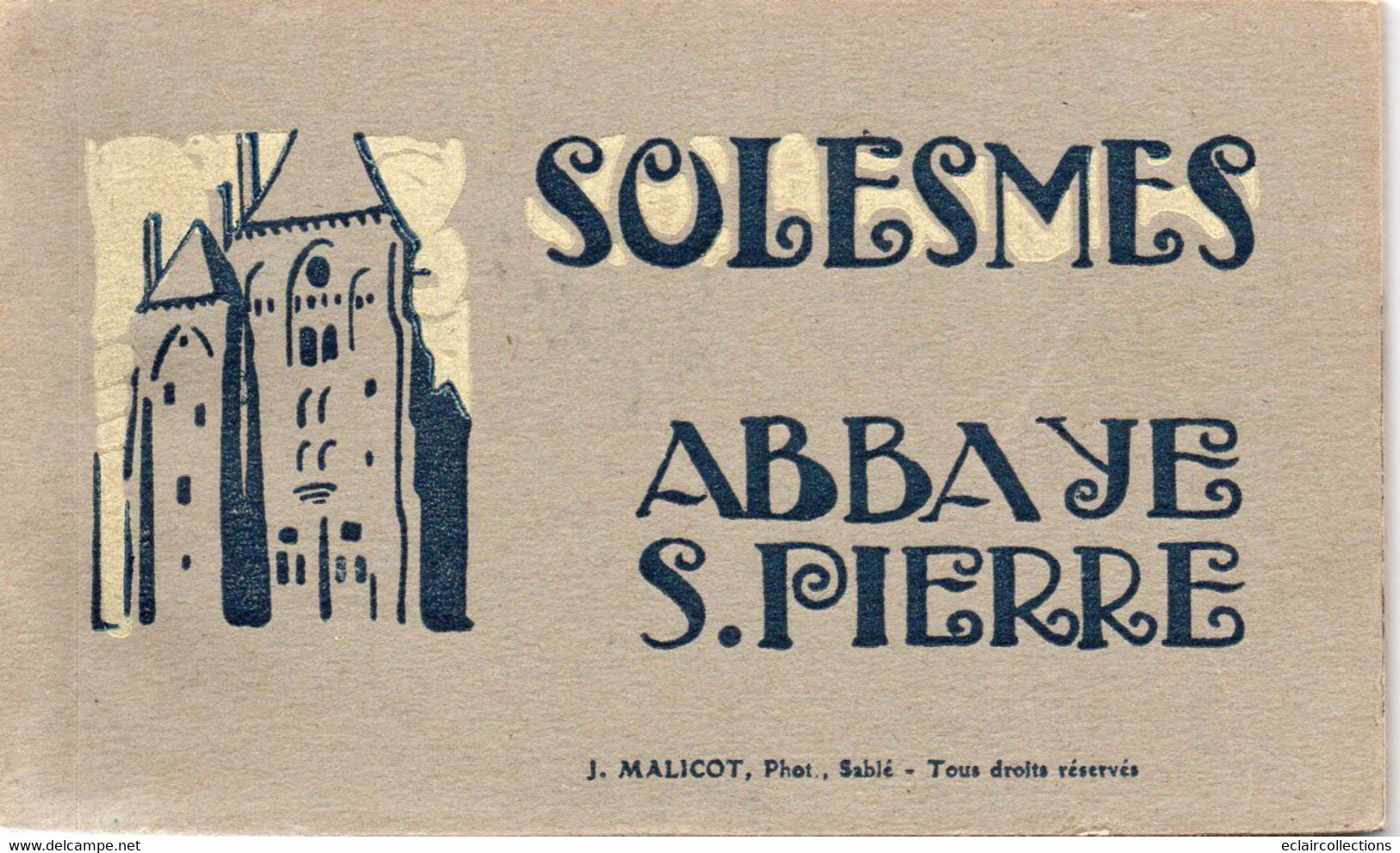 Solesmes            72        Carnet De 15 Vues Sur L'Abbaye St Pierrre   (voir Scan) - Solesmes