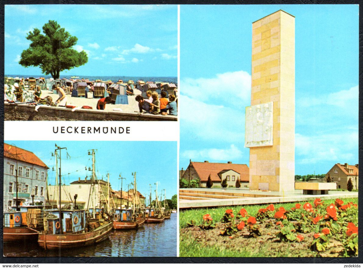 F9889 - TOP Ückermünde Hafen Sowjetisches Ehrenmal - Verlag Bild Und Heimat Reichenbach - Ueckermuende