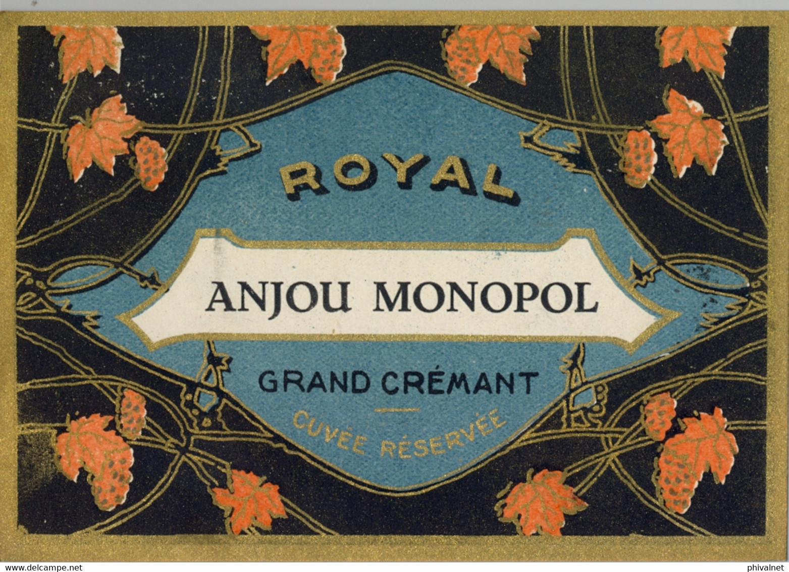 BEBIDAS / ETIQUETA - ROYAL , ANJOU MONOPOL , GRAND CRÉMANT , CUVÉE RÉSERVÉE , FORMATO : 115 X 80 - Alkohole & Spirituosen