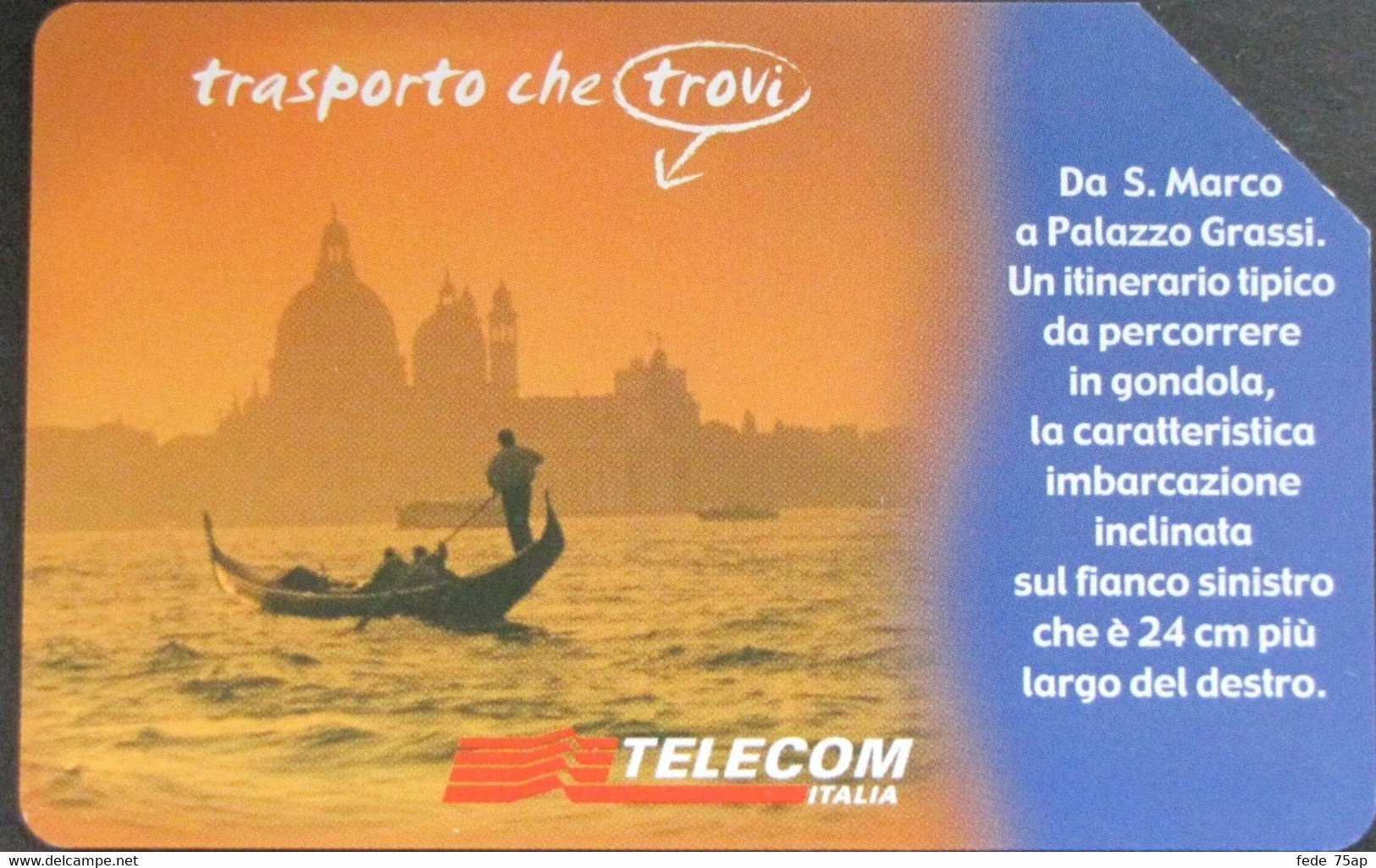 Scheda Telefonica TELECOM ITALIA "PAESE CHE VAI…VENEZIA" - Catalogo Golden Lira Nr. 1446, Usata - GONDOLA - Boats