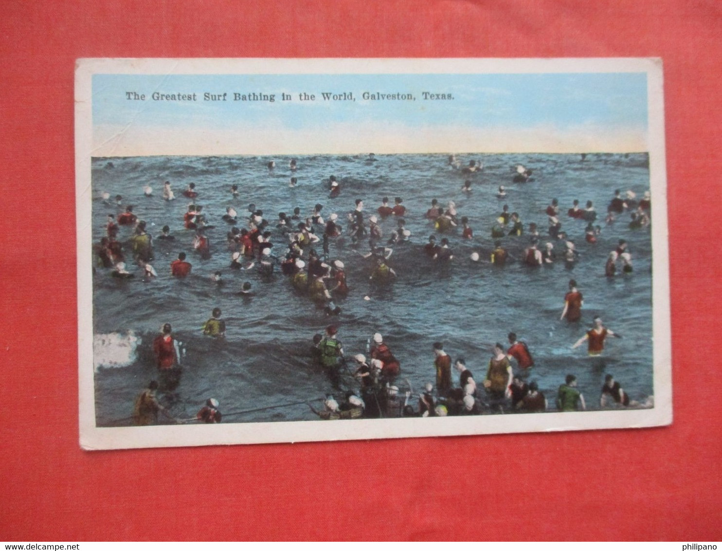 Surf Bathing.  Galveston Texas >     Ref 5743 - Galveston