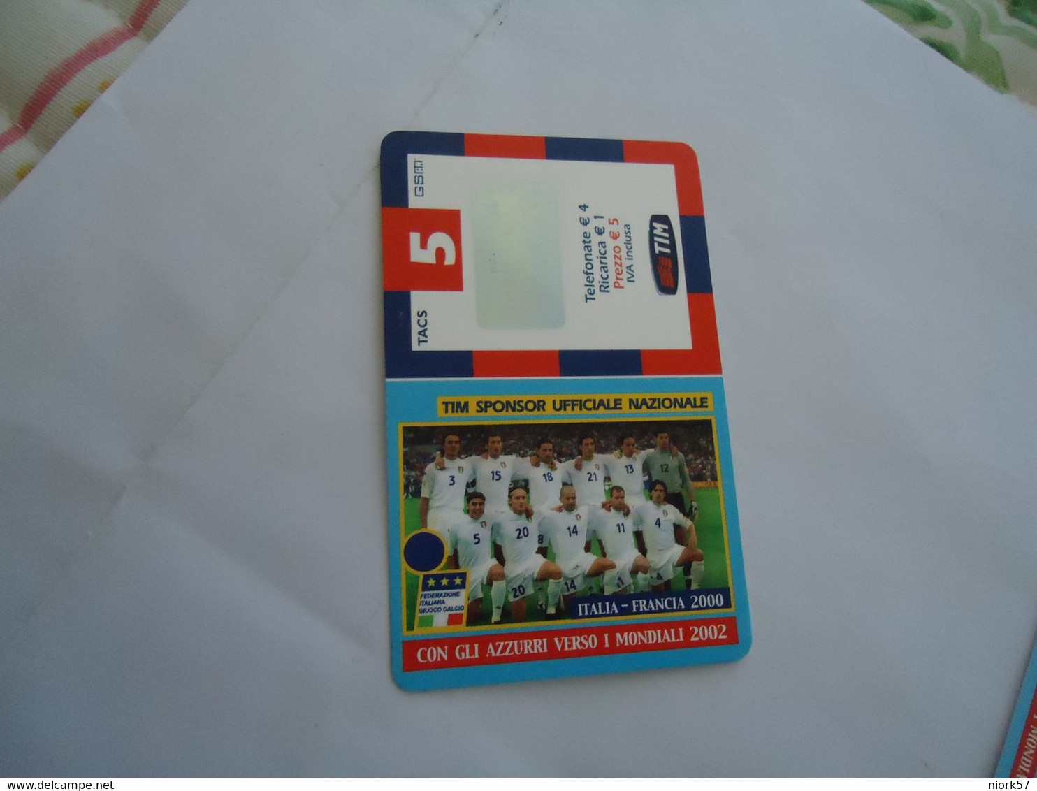 ITALY  PREPAID CARDS FOOTBALL ITALIA   MUNDIAL 2002 - Otros & Sin Clasificación