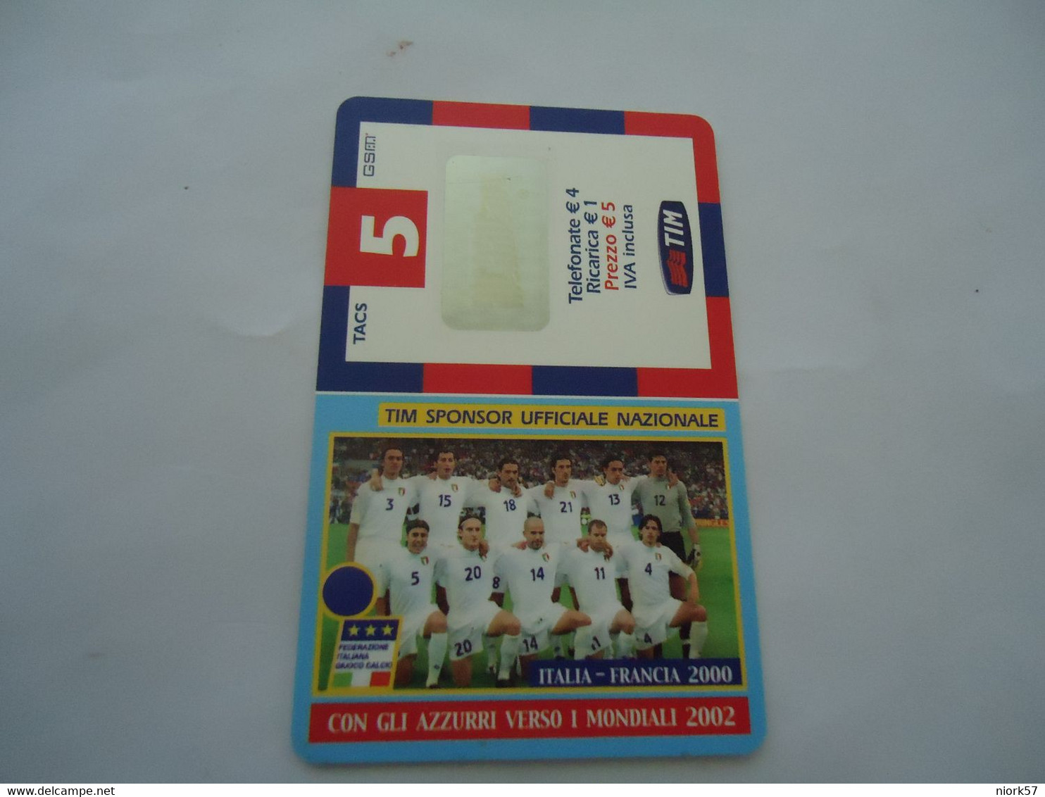 ITALY  PREPAID CARDS FOOTBALL ITALIA   MUNDIAL 2002 - Sonstige & Ohne Zuordnung