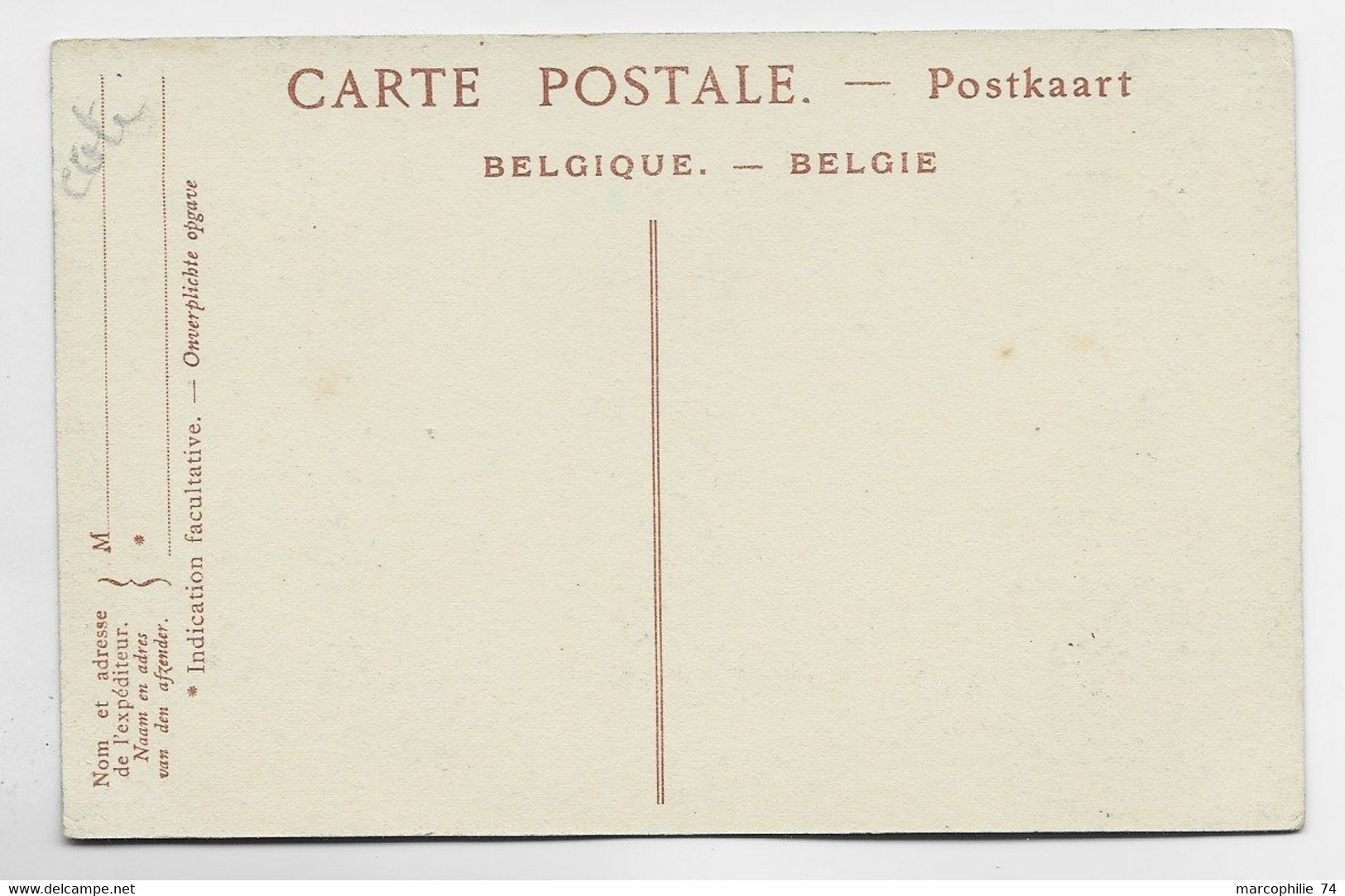 BELGIQUE CARTE 10C ALBERT 1ER CROIX ROUGE AU RECTO CARTE MONS OBL STE ADRESSE 4.2.1918 - 1915-1920 Albert I