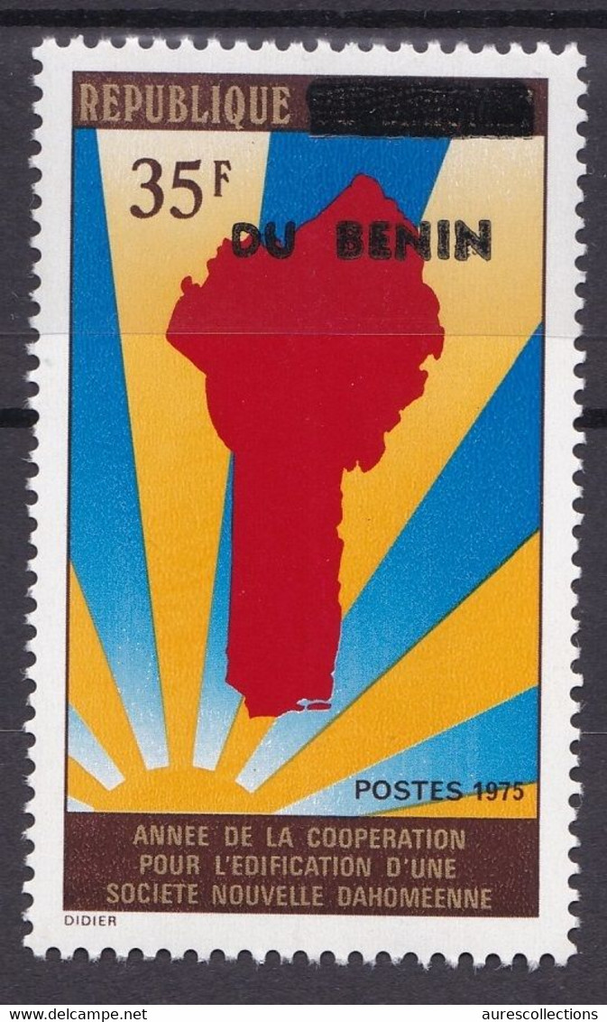 BENIN 1992 MICHEL 525 35F Val. 60€ - ANNEE COOPERATION SOCIETE NEW SOCIETY MAP - OVERPRINT SURCHARGE OVERPRINTED MNH - Bénin – Dahomey (1960-...)