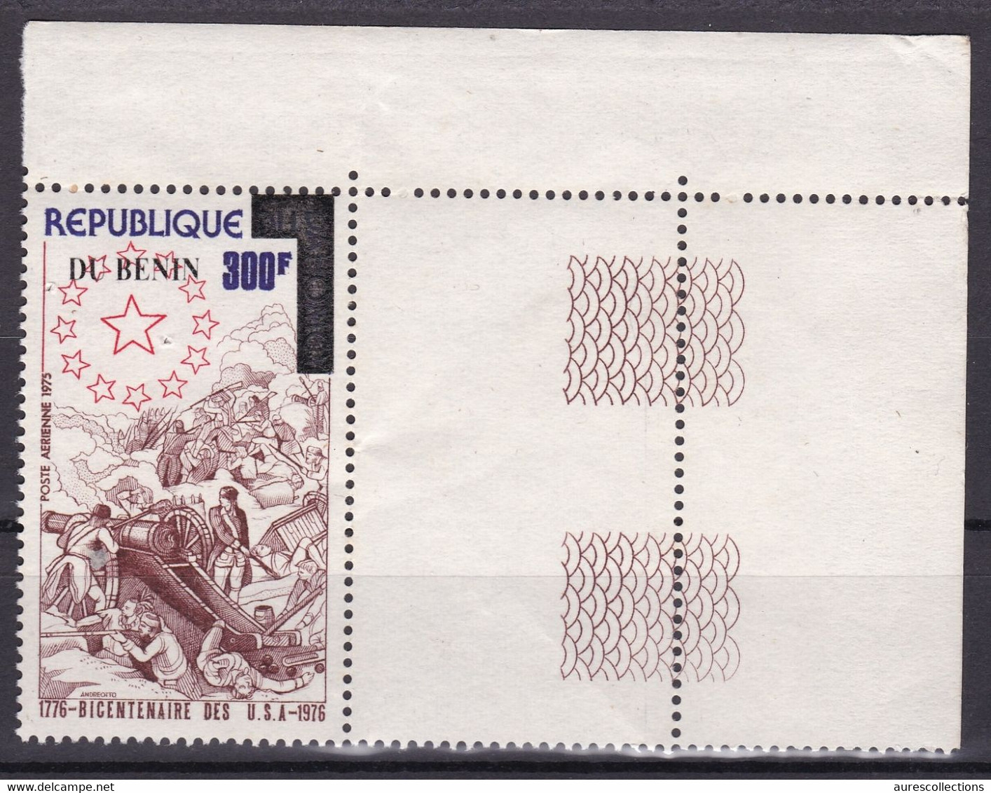 BENIN 1993 MICHEL 561 300F Val. 60€ - BICENTENAIRE DES USA BICENTENARY INDEPENDENCE OVERPRINT SURCHARGE OVERPRINTED MNH - Bénin – Dahomey (1960-...)