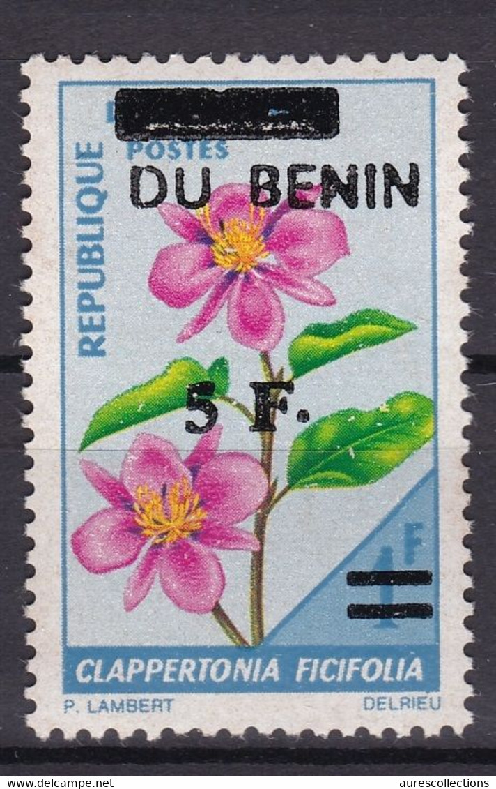 BENIN 1994 1995 MICHEL 562 5F /1F Val. 70€ - CLAPPERTONIA FICIFOLIA FLEUR FLOWERS - OVERPRINT SURCHARGE OVERPRINTED MNH - Bénin – Dahomey (1960-...)