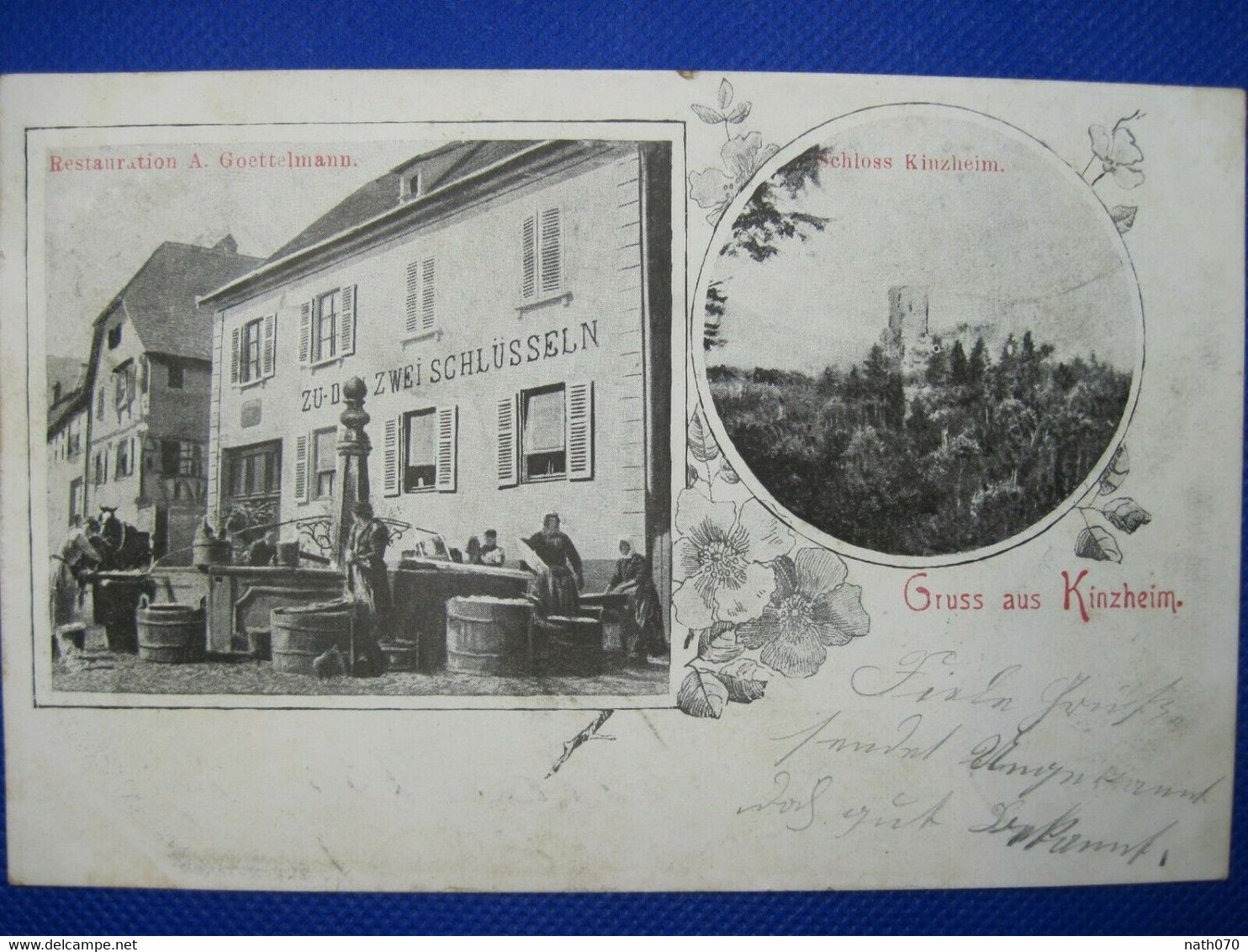 AK 1903 CPA Gruss Aus Kinzheim Hotel Zu Den Zwei Schlüsseln DR BARR Restauration - Sonstige & Ohne Zuordnung