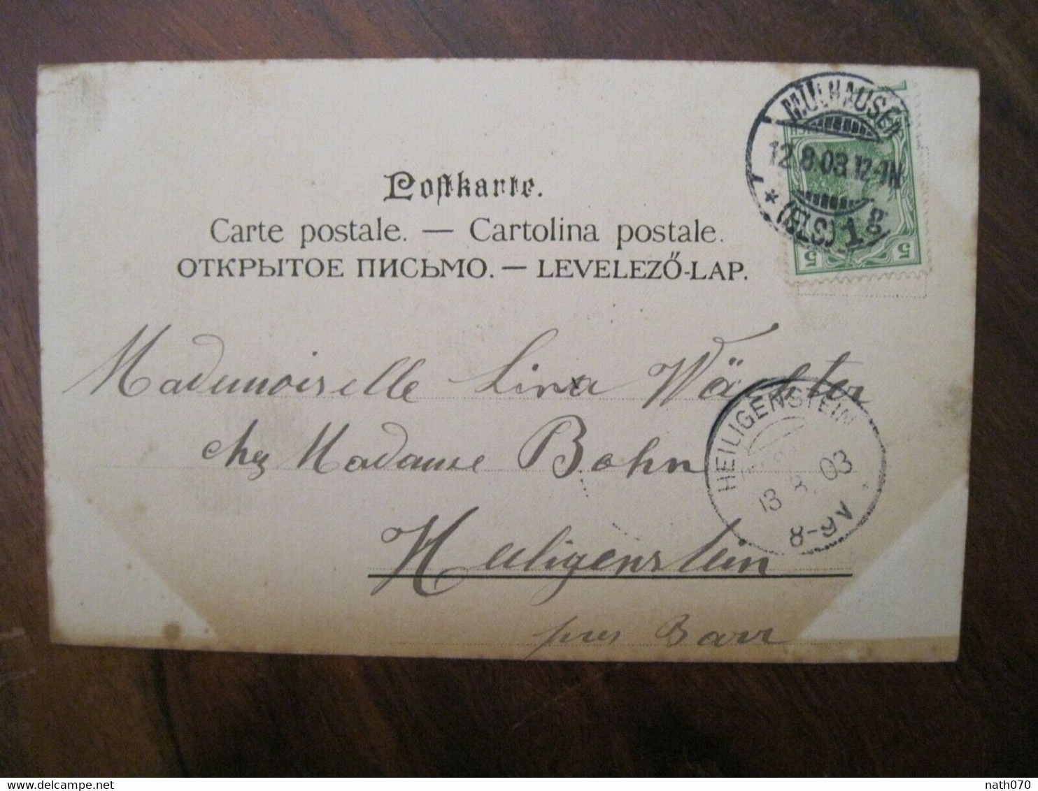 AK 1902 CPA Pferde Bauer Litho Heiligenstein BARR Elsass Chevaux Laboureur - Bauern