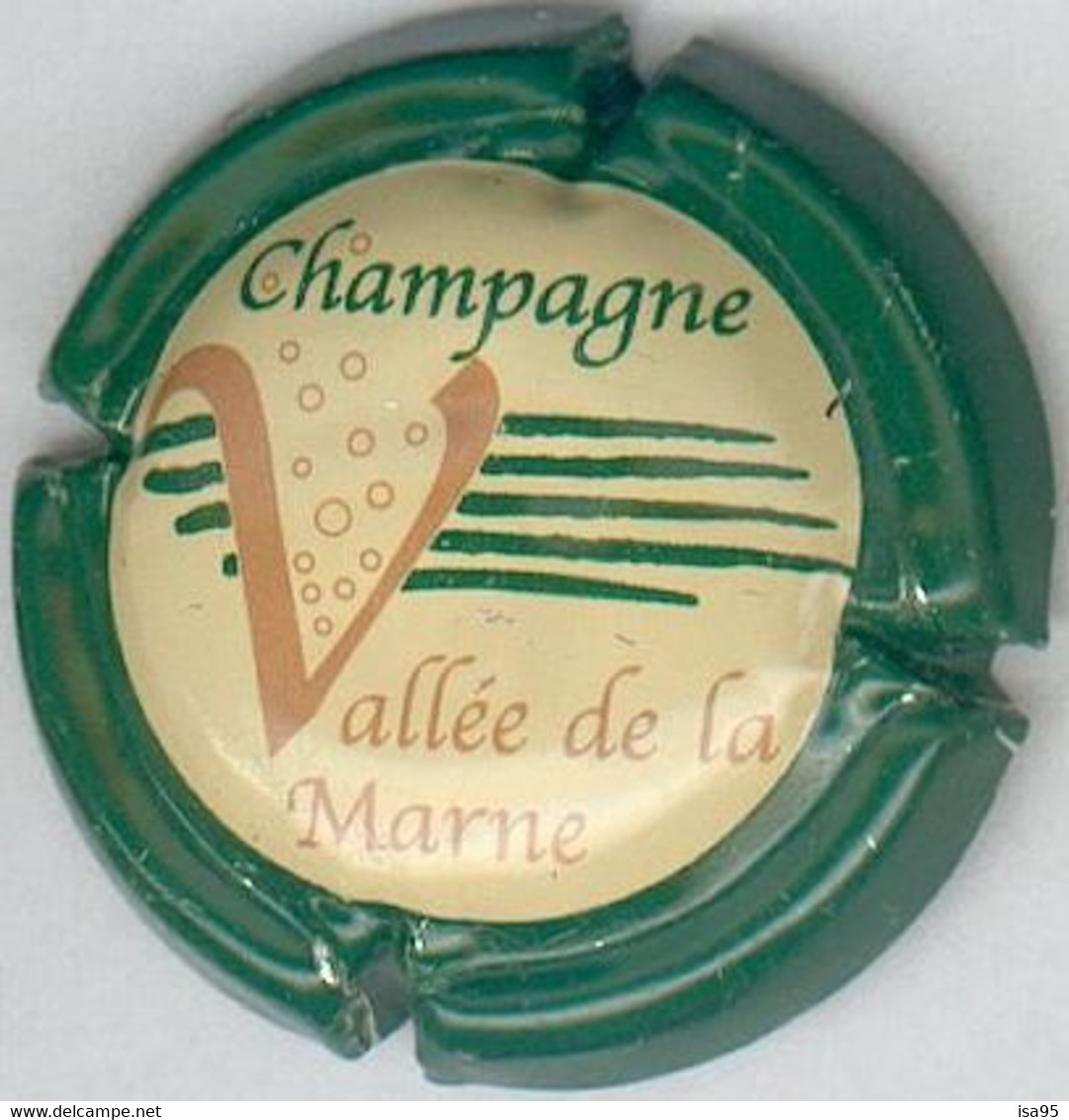 CAPSULE-CHAMPAGNE VALLEE DE LA MARNE N°14 Contour Vert Foncé - Vallée De La Marne