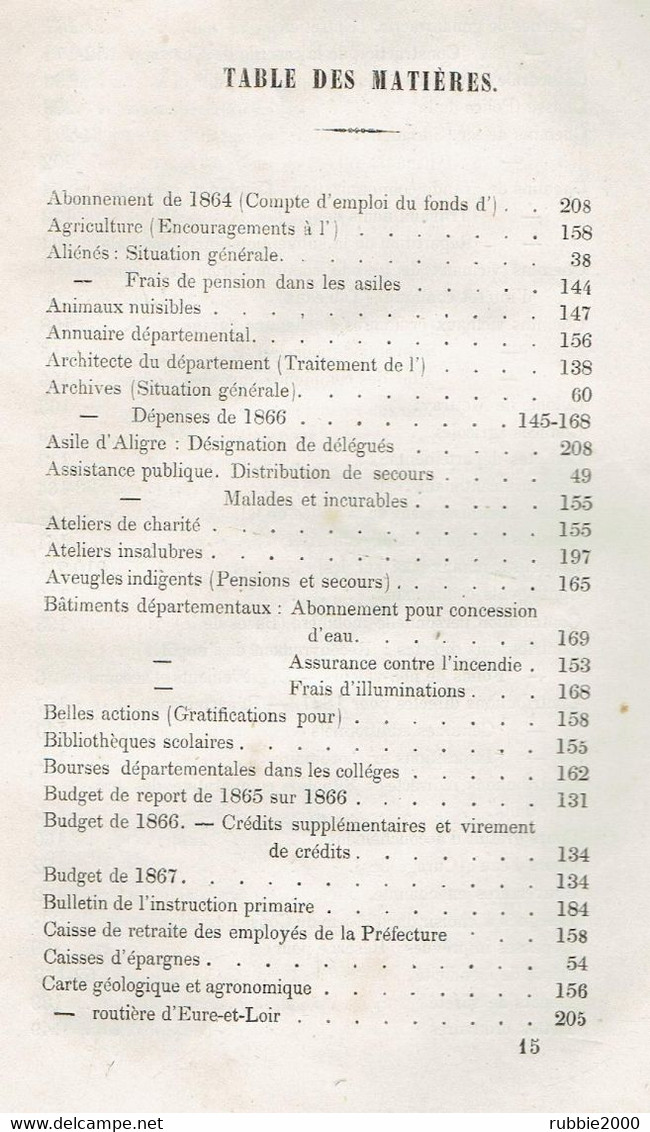 MAIRIE DE VITRAY EN BEAUCE 1866 AUTOGRAPHE DU MAIRE M. GUERIN SUR RAPPORT DU PREFET CONSEIL GENERAL EURE ET LOIR - Centre - Val De Loire