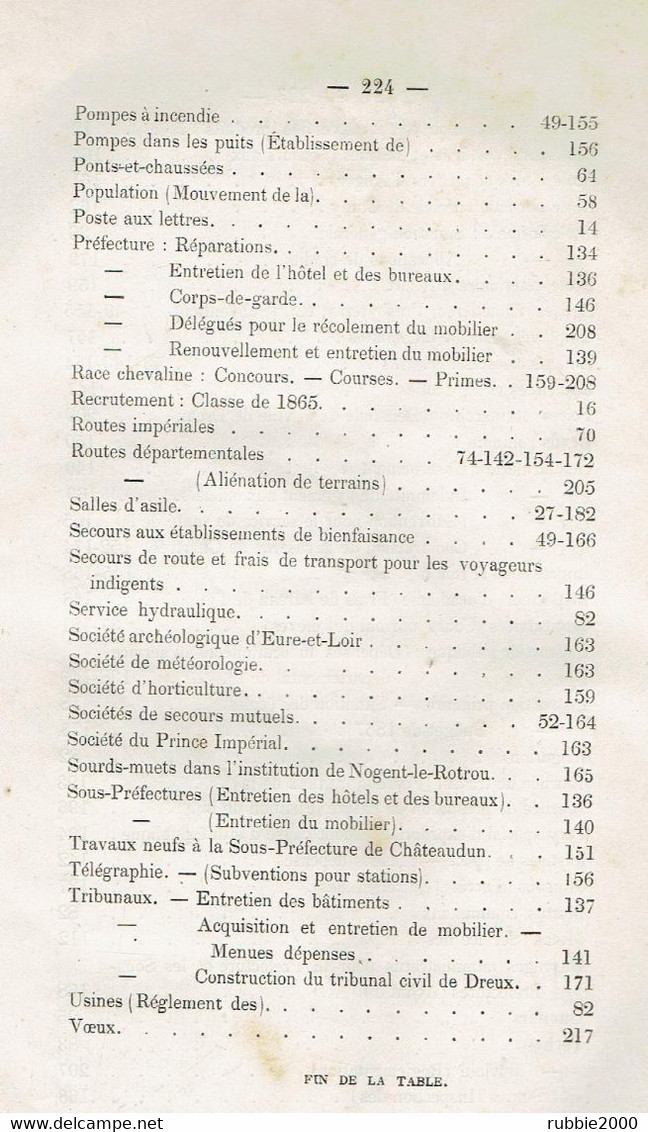 MAIRIE DE VITRAY EN BEAUCE 1866 AUTOGRAPHE DU MAIRE M. GUERIN SUR RAPPORT DU PREFET CONSEIL GENERAL EURE ET LOIR - Centre - Val De Loire