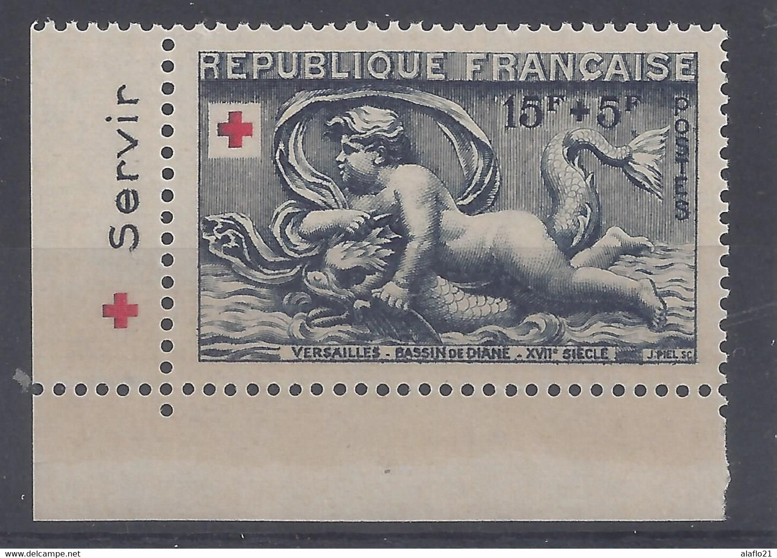 N° 938a SERVIR (à Gauche - Coin De Feuille) - TIMBRE CARNET CROIX ROUGE 1952 - NEUF SANS CHARNIERE - Nuovi