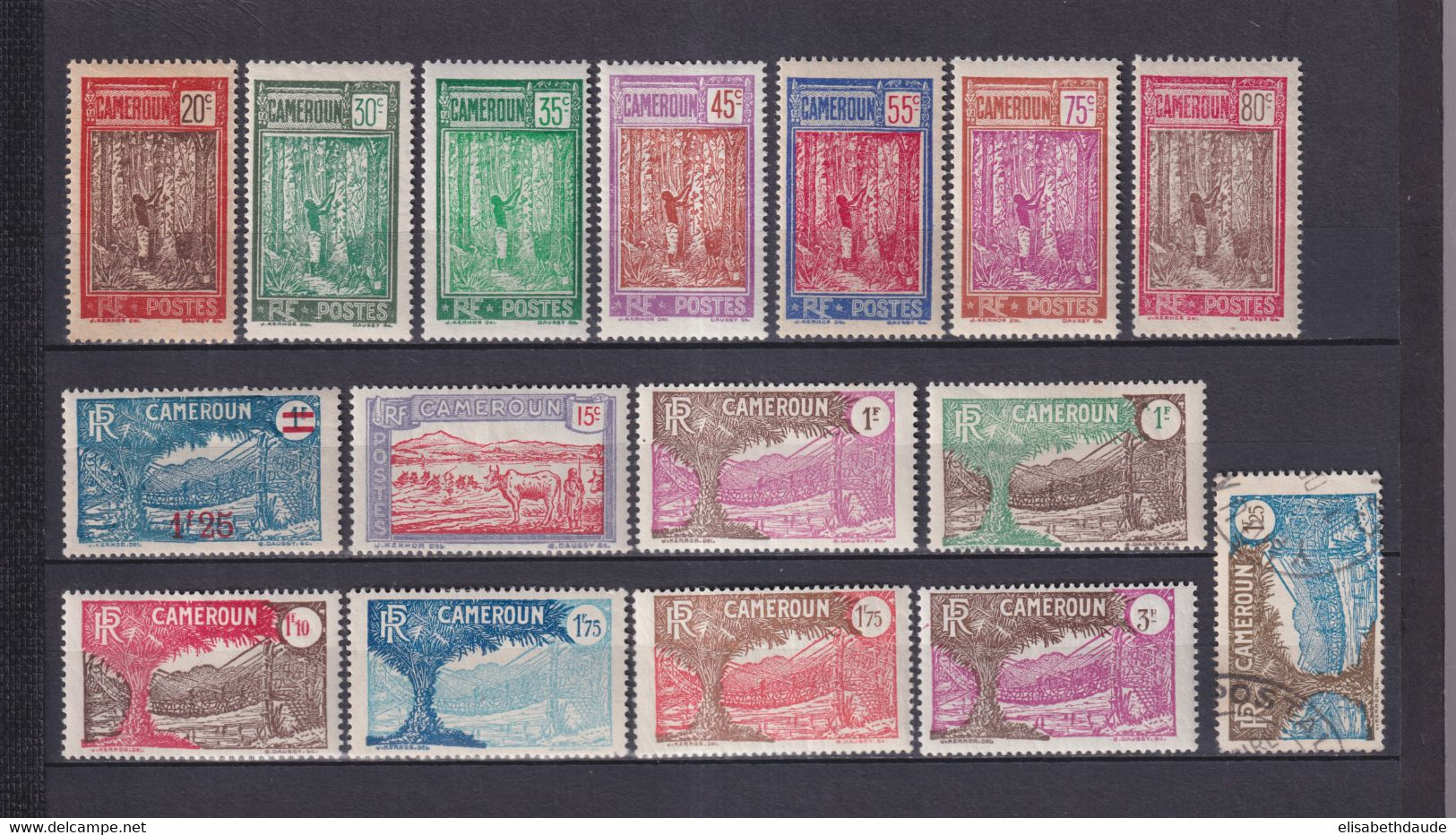 CAMEROUN - 1926/7 - SERIE COMPLETE YVERT N° 133 + 134/148 * MLH (145 OBLITERE) - COTE = 50 EUR. - Nuovi