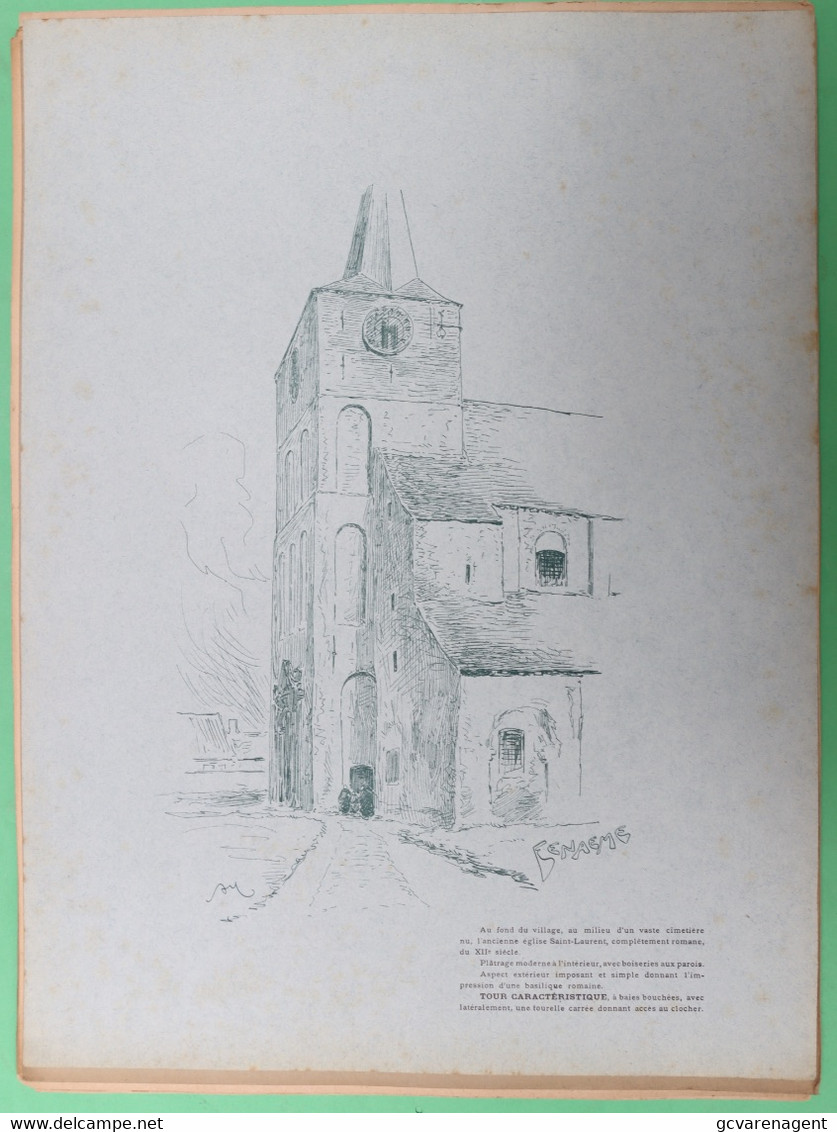 EENAEME   LITHOGRAPHIE ARMAND HEINS  - 36 X 28 CM   ==  TOUR CARACTERISTIQUE   ( PAKKETPOST )     2 SCANS - Oudenaarde