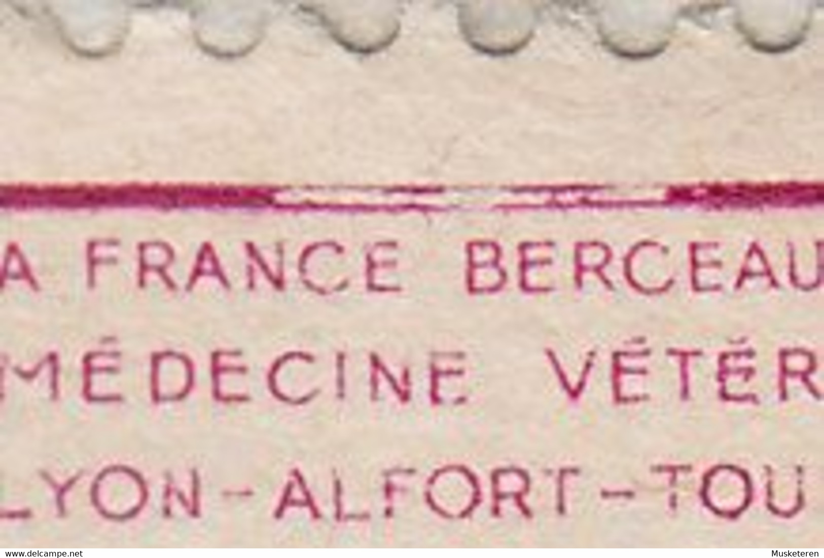 France REIMS-GARE Marne 1953 Cover Lettre AARHUS Denmark Tour De France Vétérinaire D'Alfort ERROR Variety !! - Lettres & Documents