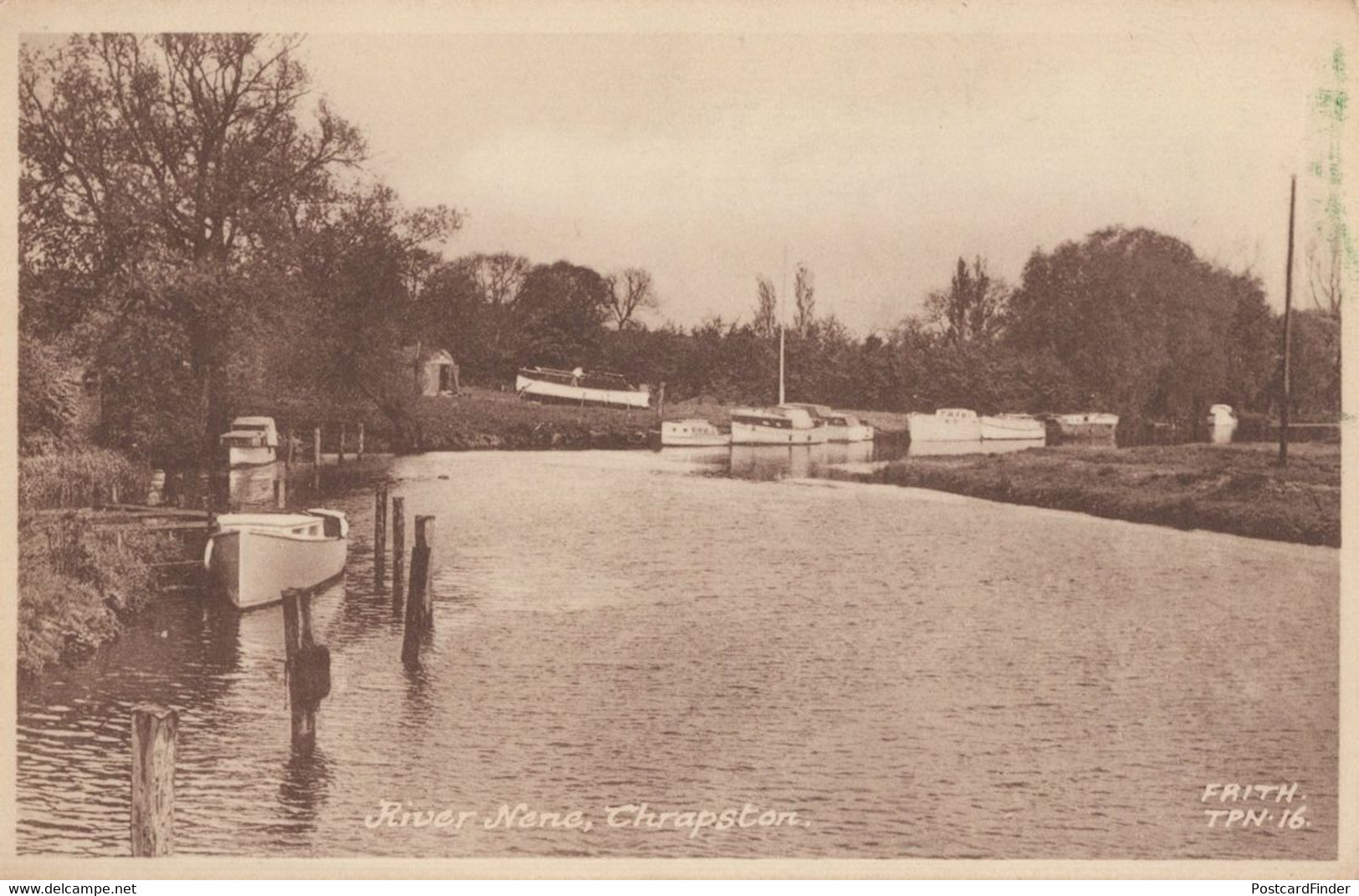 Thrapston River Nane Boat Old Friths Northampton Postcard - Northamptonshire