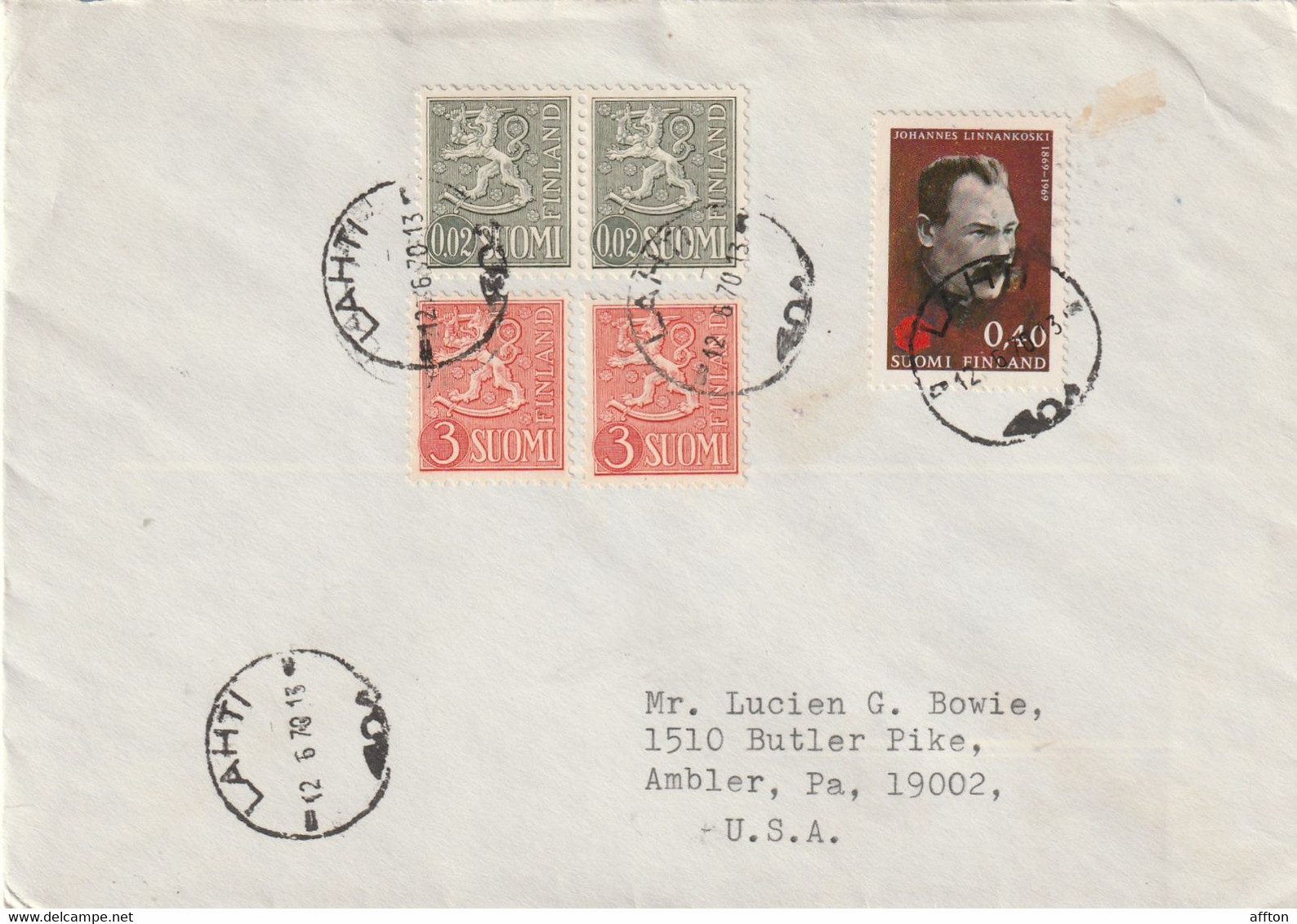 Finland Old Cover Mailed - Brieven En Documenten