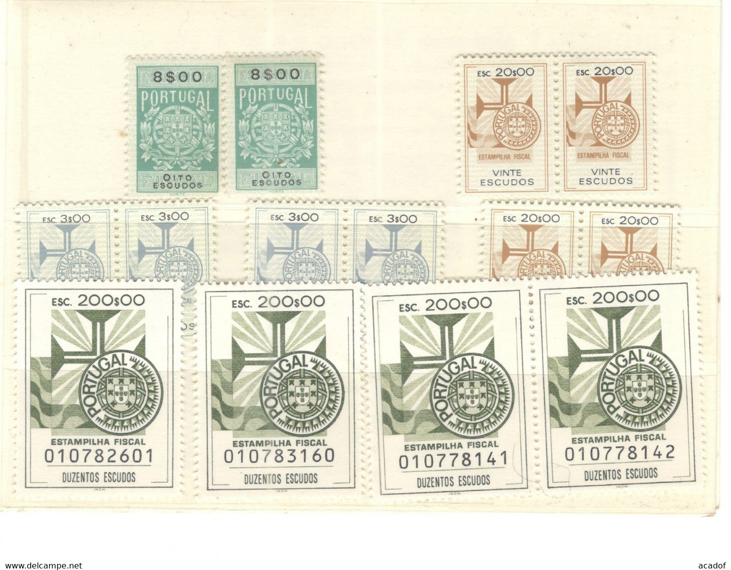 Lote De Selos Fiscais - Unused Stamps