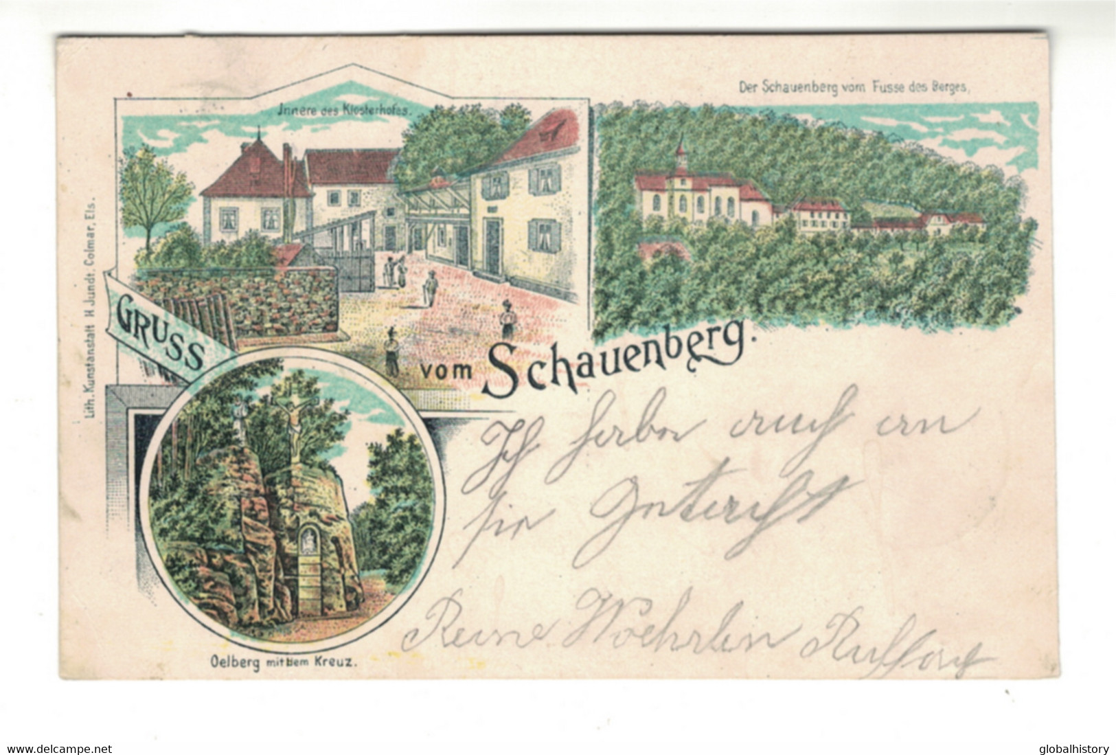 DG2816 - DEP.68  PFAFFEnHEIM - SCHAUenBERG - KLOSTERHOFES, OELBERG MIT KREUZ - LITHO PC - Otros & Sin Clasificación