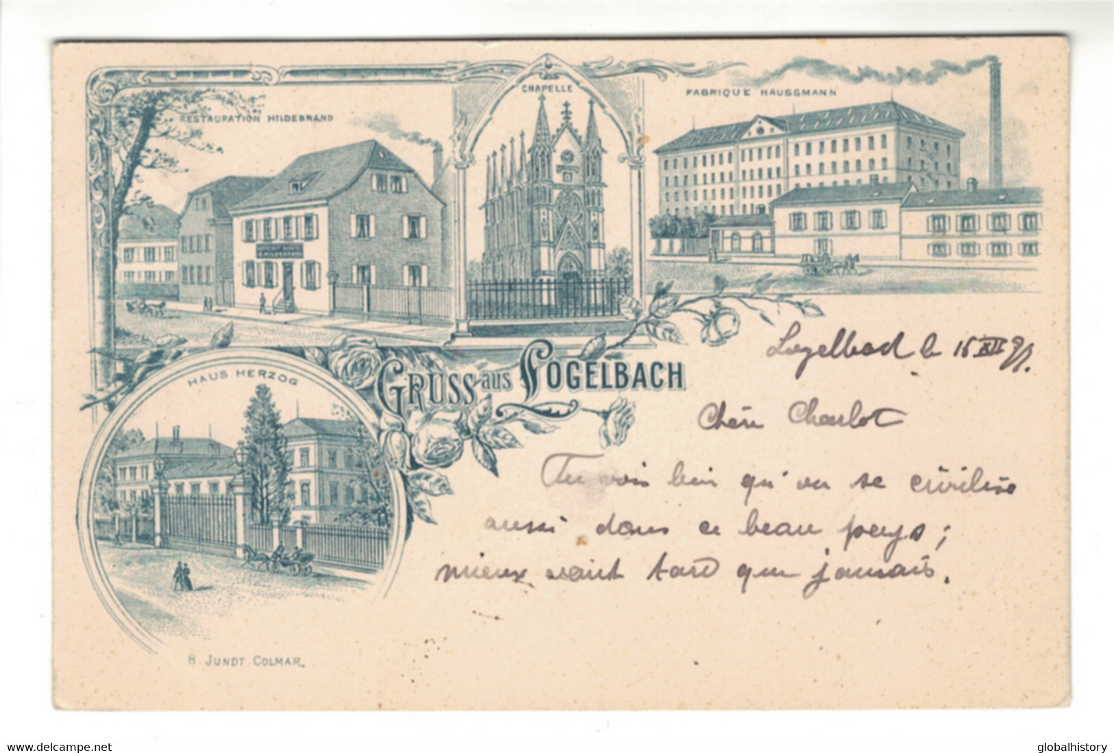 DG2812 - DEP.68  COLMAR - LOGELBACh RARE LITHO POSTCARD - Colmar