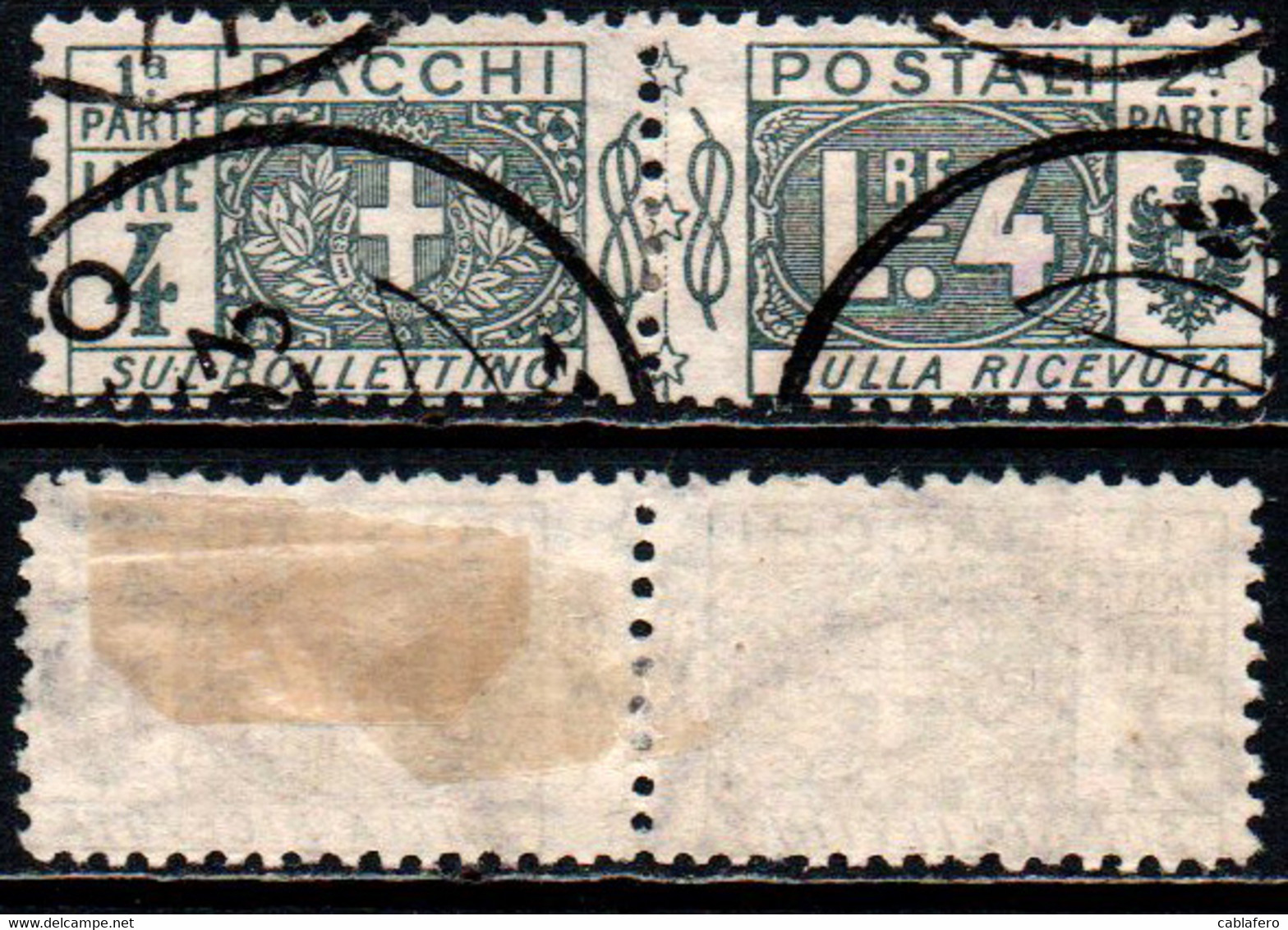 ITALIA REGNO - 1914 - PACCHI POSTALI - VALORE DA 4 LIRE - USATO - Colis-postaux