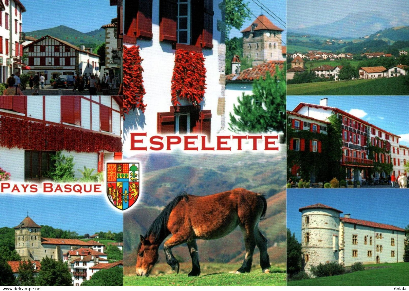 ESPELETTE  PAYS BASQUE     (recto-verso) 64 - Espelette