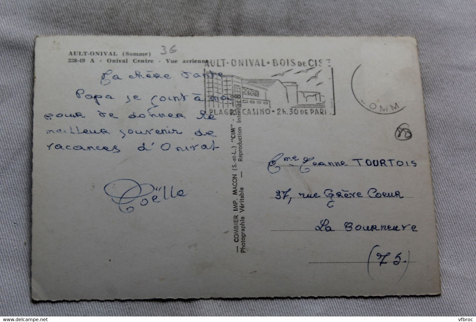 Cpm, Ault Onival, Onival Centre, Vue Aérienne, Somme 80 - Onival