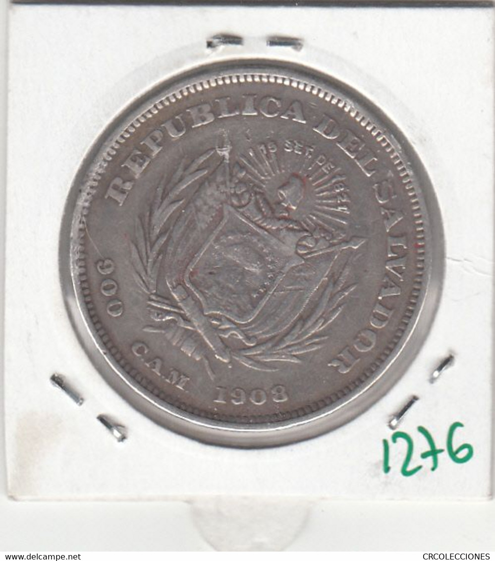 CR1276BIS MONEDA EL SALVADOR 1 PEDO 1908 CRISTOBAL COLON PLATA MBC 110 - Salvador