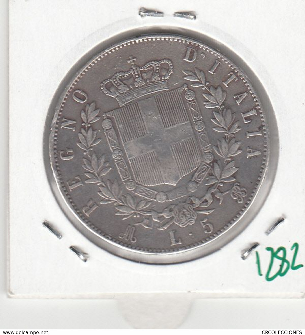 CR1282 MONEDA ITALIA 5 LIRAS 1869 PLATA EBC 100 - Otros & Sin Clasificación