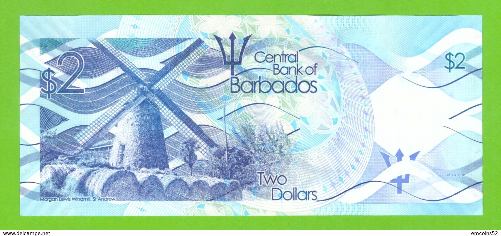 BARBADOS 2 DOLLARS 2013  P-73a  UNC - Barbades