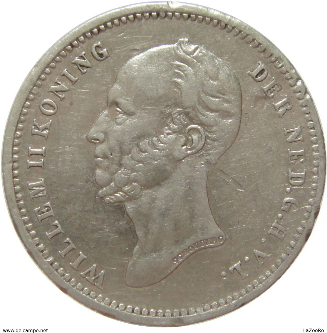 LaZooRo: Netherlands 25 Cents 1848 VF / XF - Silver - 1840-1849: Willem II