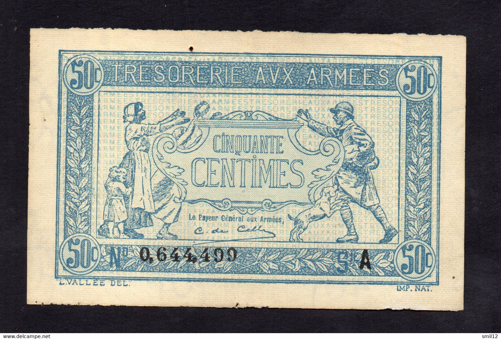 Trésorerie Aux Armées - 50 Centimes - Lettre A - Sup++ - 1917-1919 Armeekasse