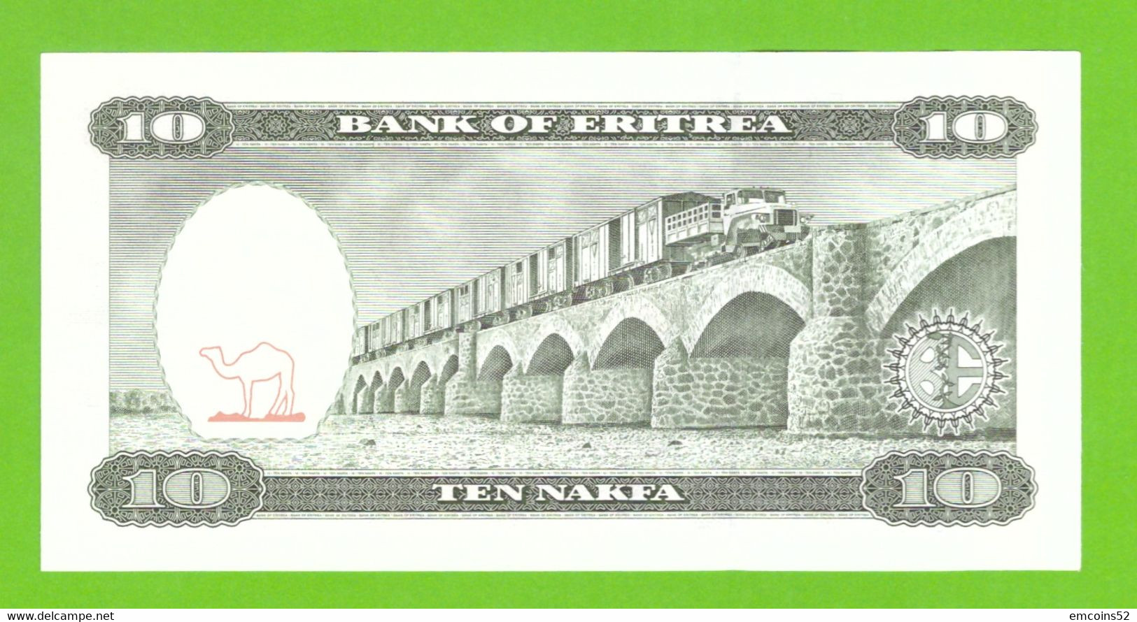 ERITREA 10 NAKFA  1997  P-3  UNC - Eritrea