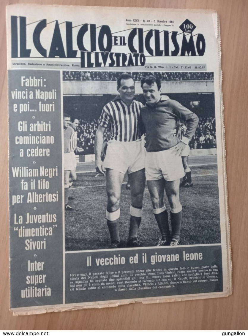 Il Calcio E Ciclismo Illustrato (Anno XXXV° 1965)  N.49 - Sport