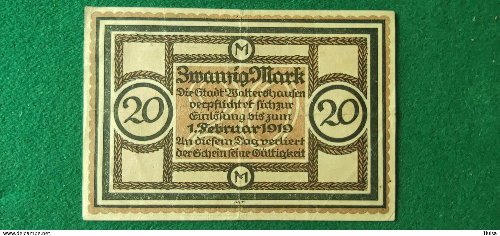 GERMANIA WALTERSHAUSEN 20 MARK 1918 - Kiloware - Banknoten