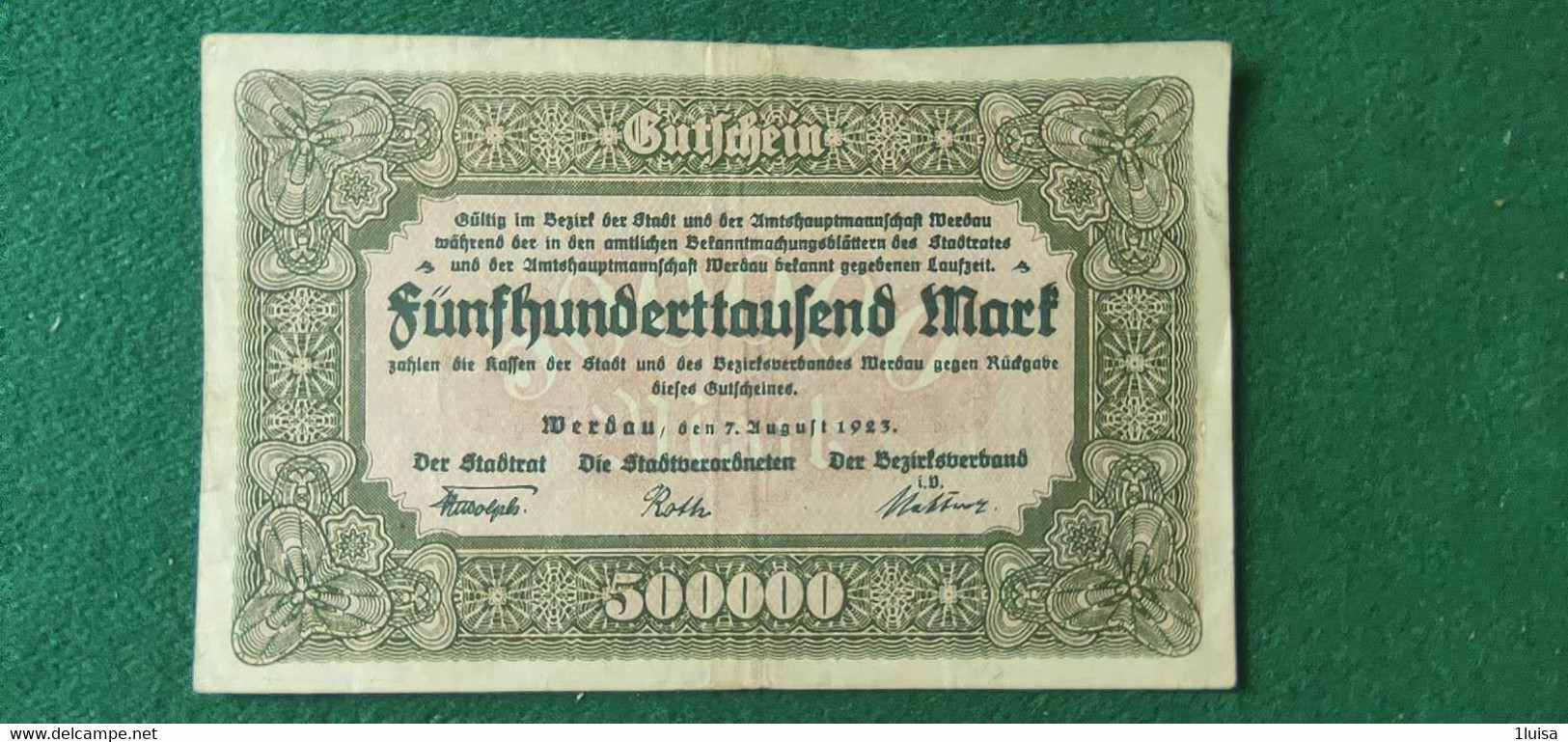 GERMANIA Werdau 500000  MARK 1923 - Lots & Kiloware - Banknotes