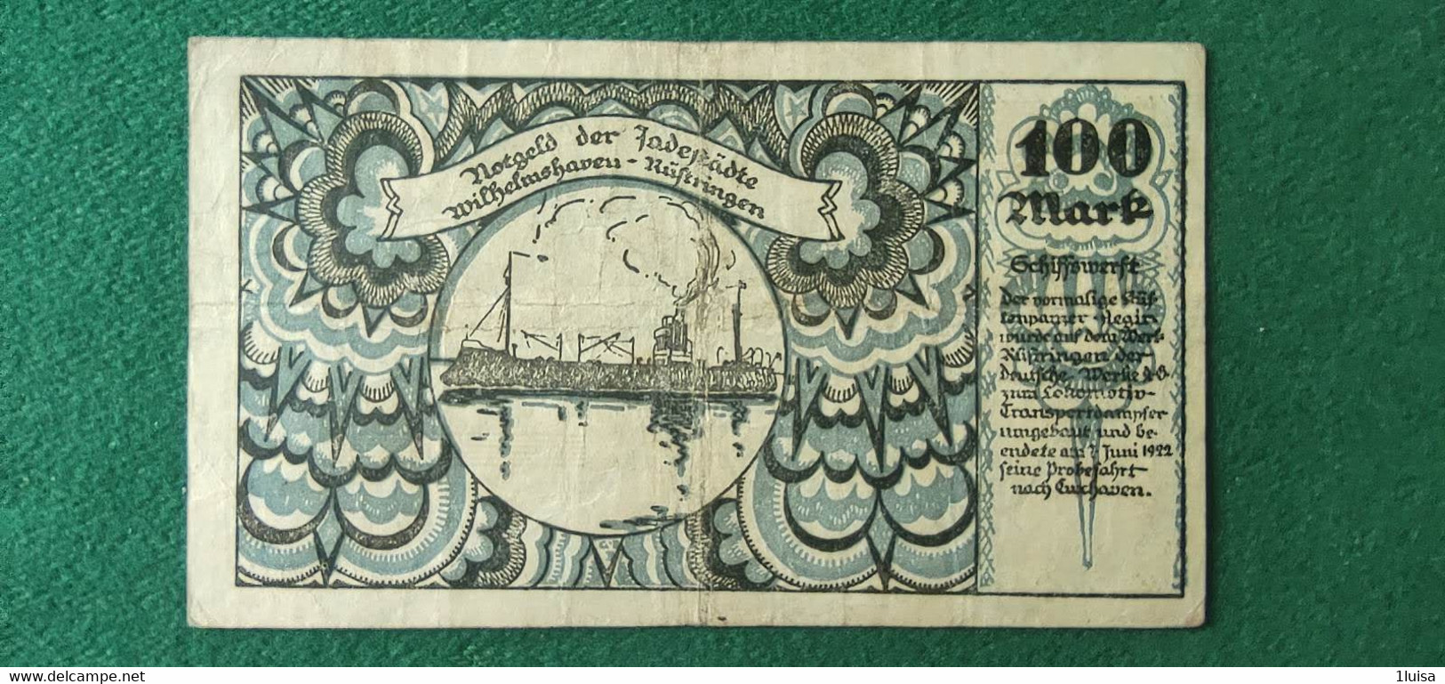 GERMANIA WILHELMSHAVEN 1 Milione  MARK 1923 - Kiloware - Banknoten