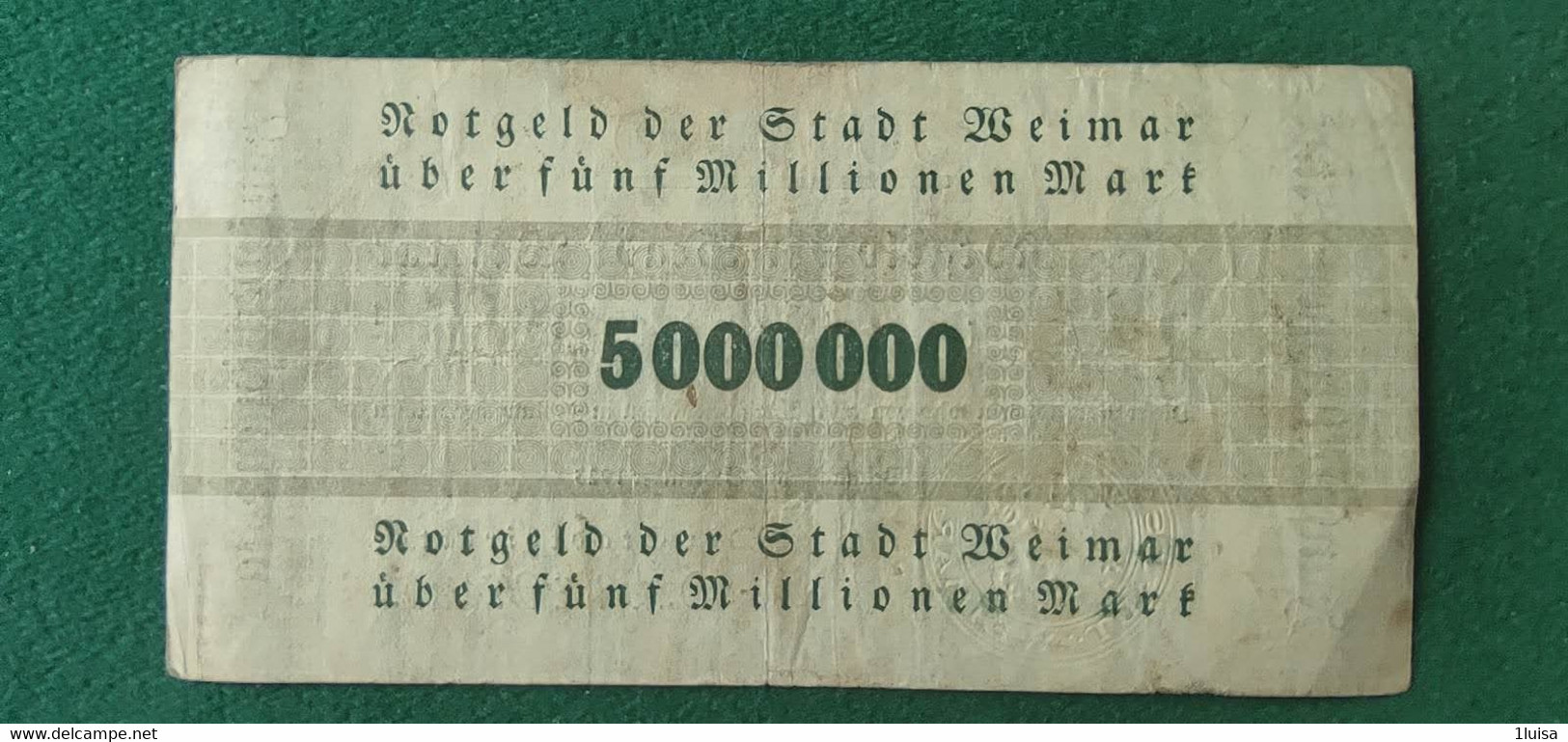 GERMANIA Weimar 5 Milione MARK 1923 - Vrac - Billets