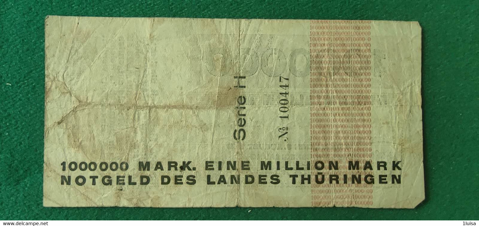 GERMANIA Weimar 1 Milione MARK 1923 - Alla Rinfusa - Banconote