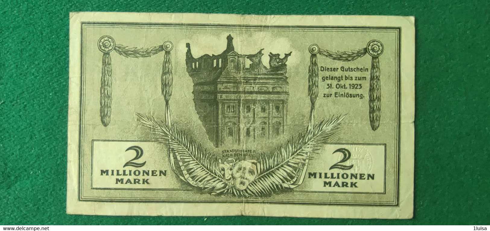 GERMANIA Wiesbaden 2 Milioni  MARK 1923 - Lots & Kiloware - Banknotes