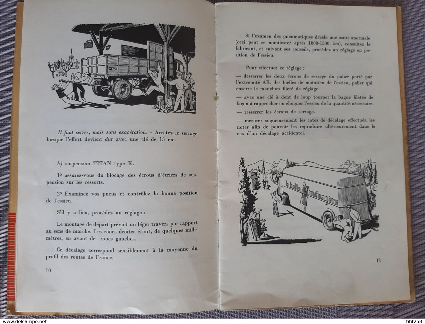 Notice Entretien SHELL Semi Remorque TITAN 1956 - Camion