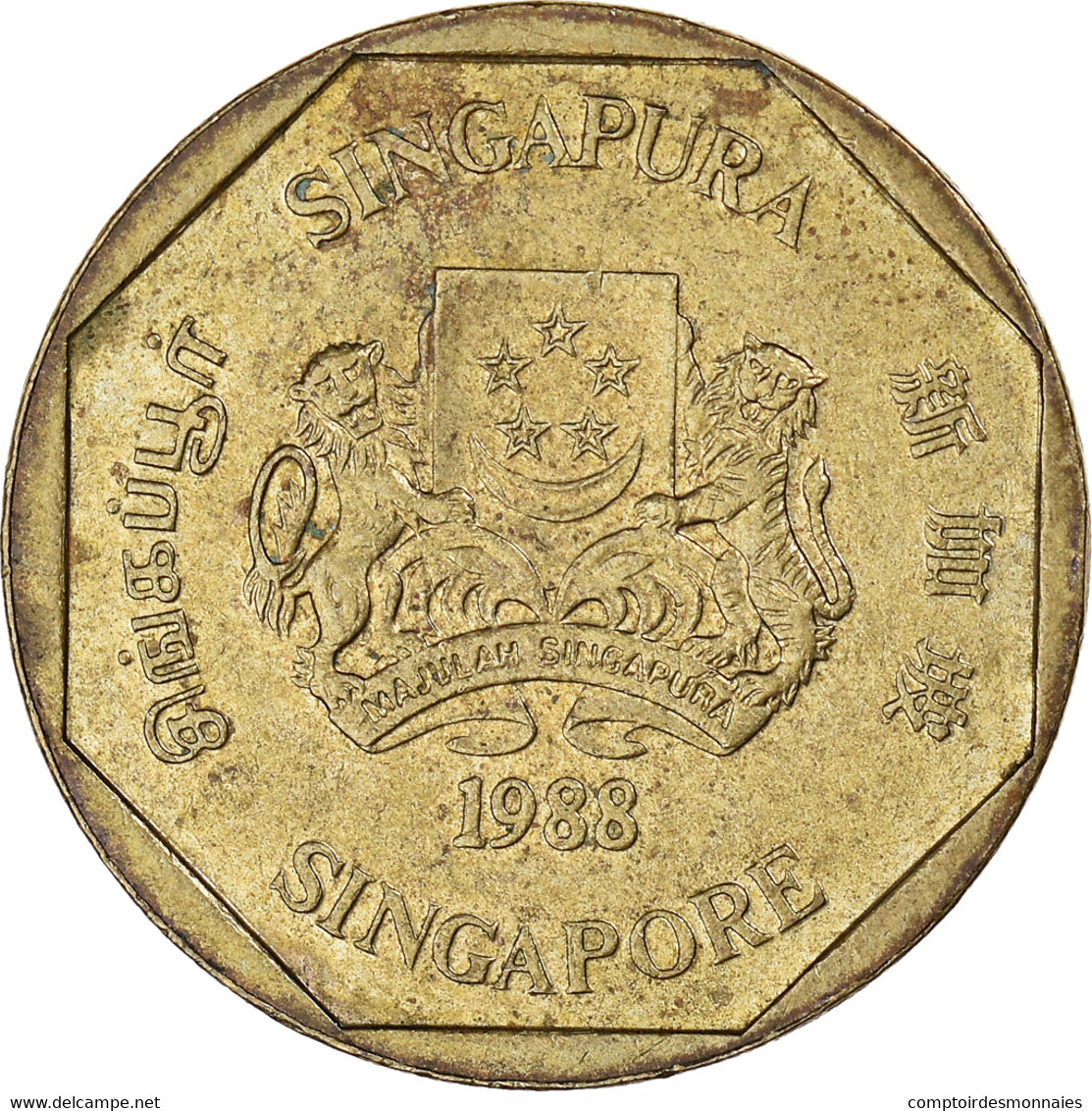 Monnaie, Singapour, Dollar, 1988 - Singapour