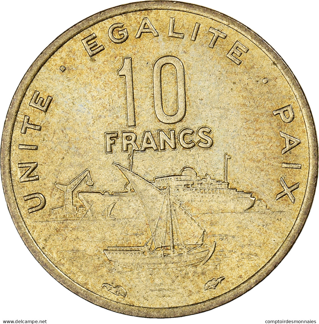 Monnaie, Djibouti, 10 Francs, 1989 - Djibouti