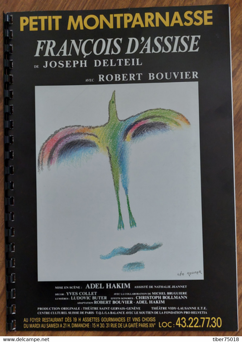 Programme 10 Pages (21 X 29,7) François D'Assise (Théâtre Petit Montparnasse) Illustration : Léo Kouper - Kouper