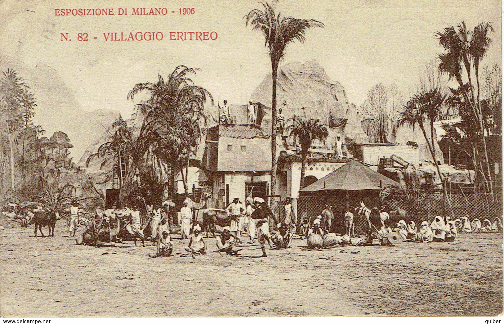 Africa Eritrea Esposizione Di Milano 1906 Villaggio Ertreo - Eritrea