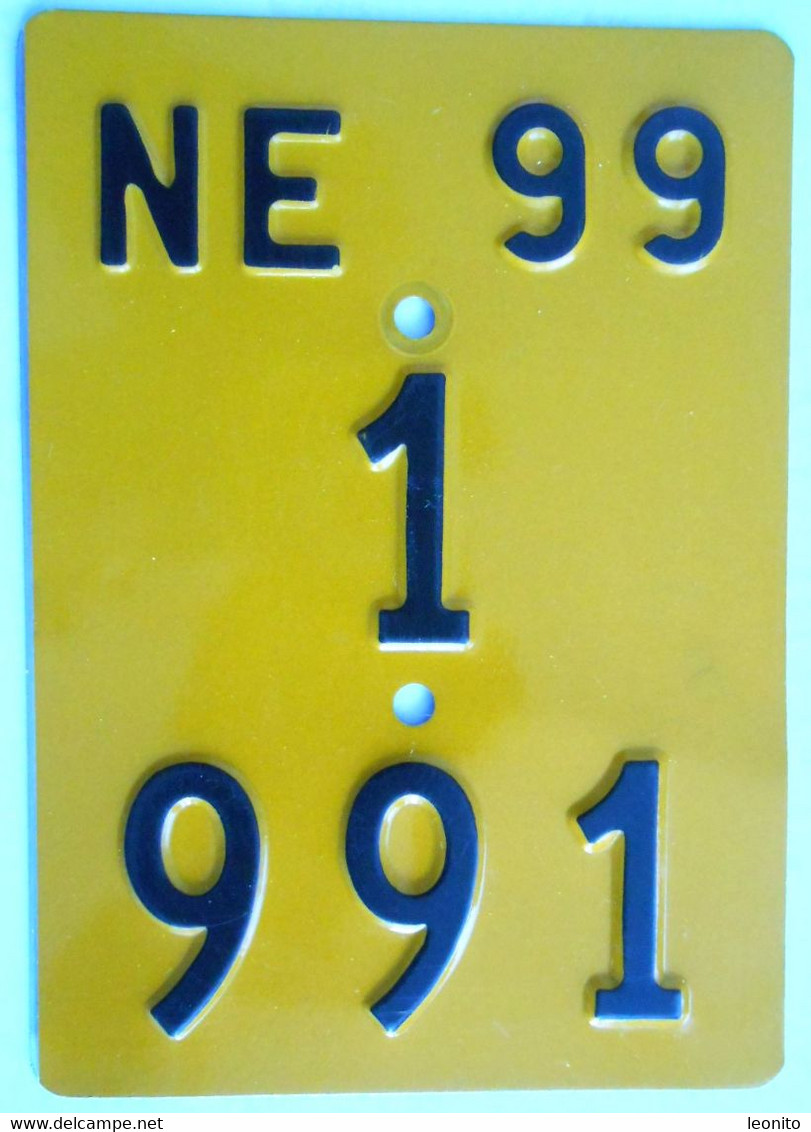 Velonummer Mofanummer Neuenburg NE 99 - Plaques D'immatriculation